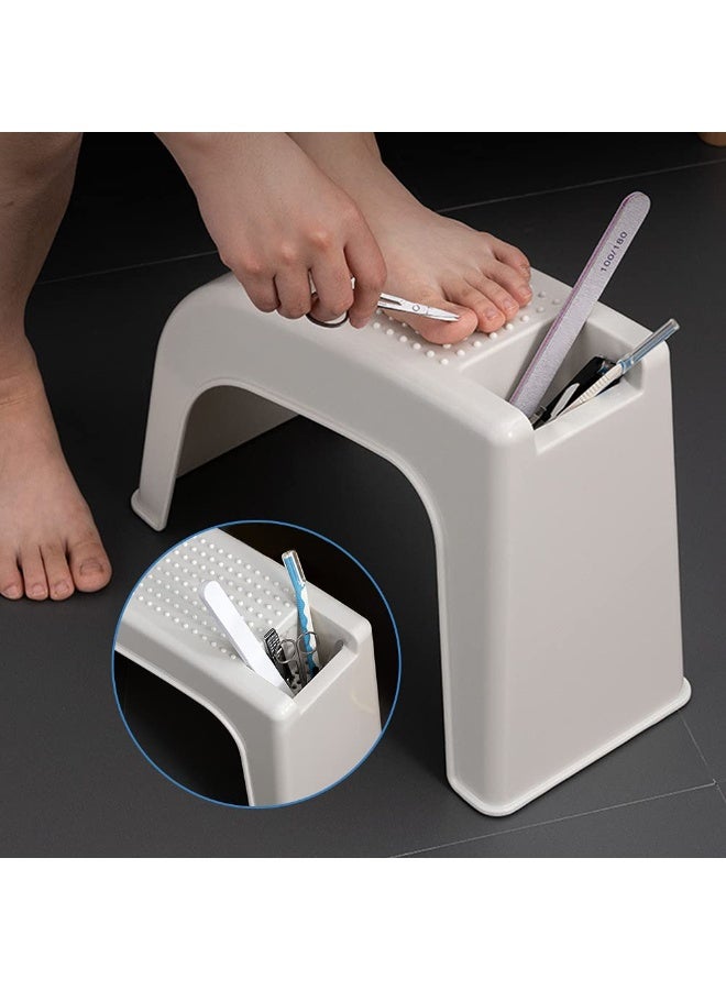 كيلا كرسي استحمام للعناية بالقدمين وحلاقة الساقين - مسند قدم متين مانع للانزلاق (أزرق) - Image 4