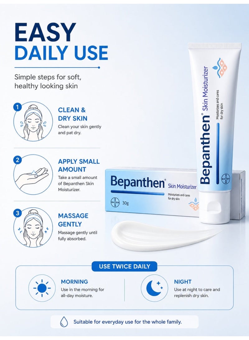 Bepanthen Skin Moisturizer Cream, Hydrating for Dry and Damaged Skin with Niacinamide and Provitamin B5, 30g - Image 5