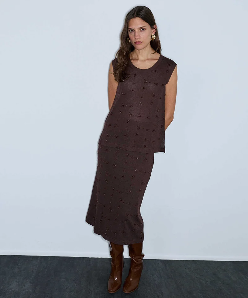 Ipekyol  Embellished Combination Knit Top for Women | Best Price UAE