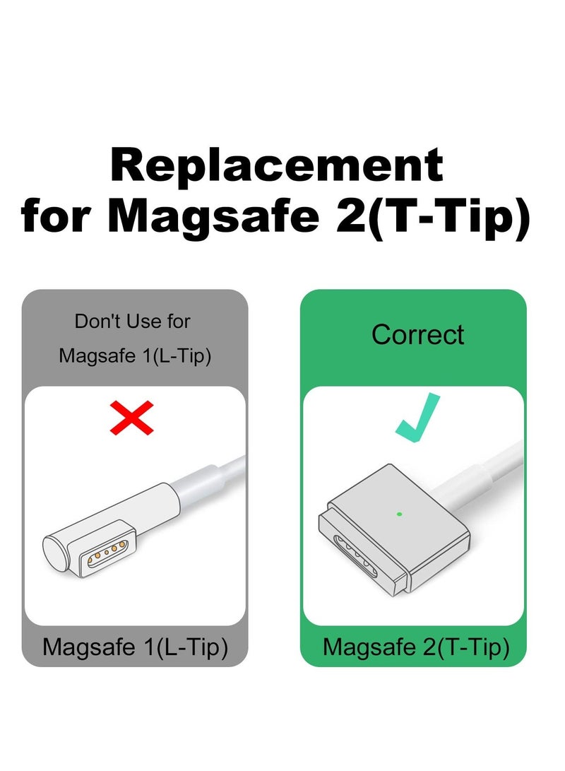 Captaintech USB C to Magnetic T-Tip Adapter, Type-C to Magnetic 2 T-Head PD 100W Power Fast Charging Converter for 2013-2015 MacBook Pro Air - Image 5