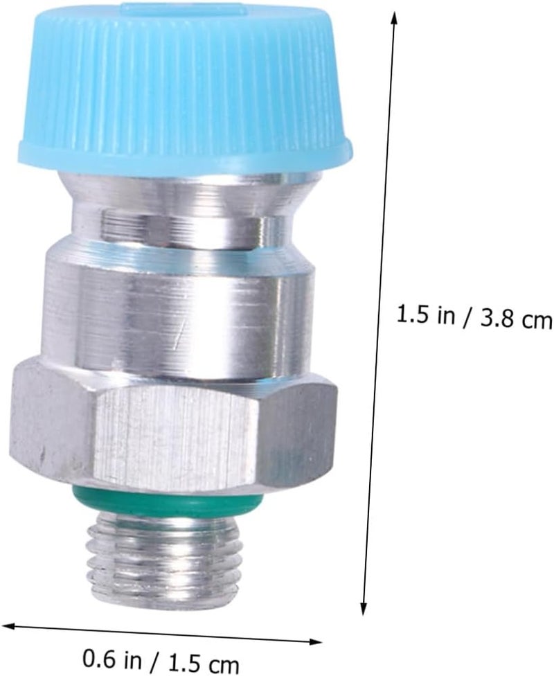 2pcs Universal Car Quick Coupler Set High and Low Pressure Charging Valves with Core, Lid, and Rubber Gasket for Vehicle Air Conditioning Recharge Random Color - Image 2