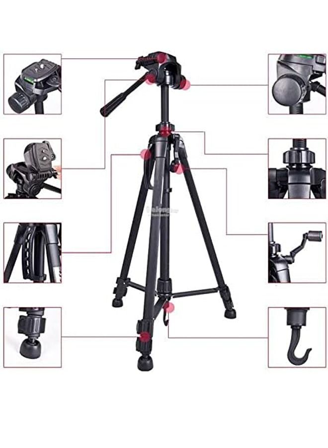 PADOM Padom WT-3560 Tripod Aluminum Camera Tripod Monopod with 360-Degree Rotatable Center Column and Ball Head, Quick Shoe Plate, Bag for DSLR Camera, Video Camcorder, Travel  - Image 3