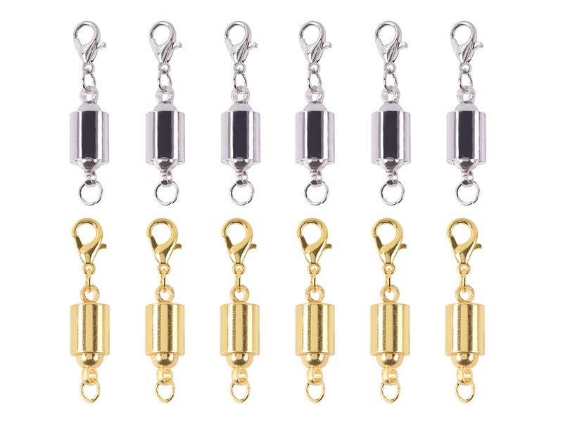 KONMAY KONMAY 10 Sets Mixed Screwin Magnetic Necklace Clasps Safety Magnetic Converter Clasps for Jewelry Making