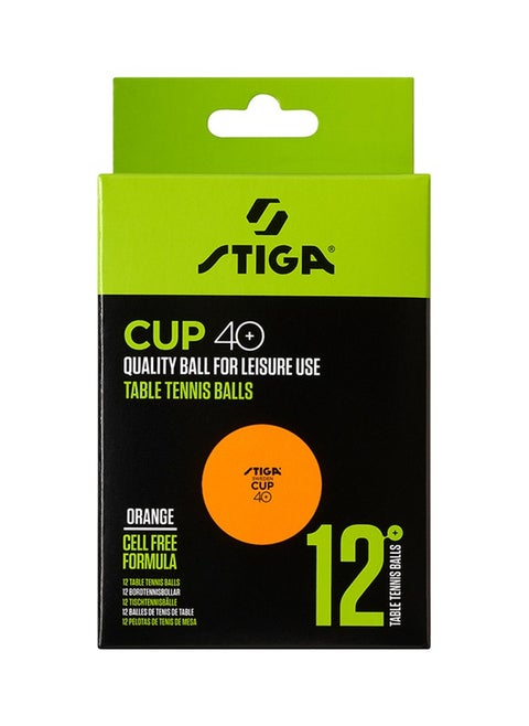 Cup Table Tennis Ball - Orange (12 Pack)