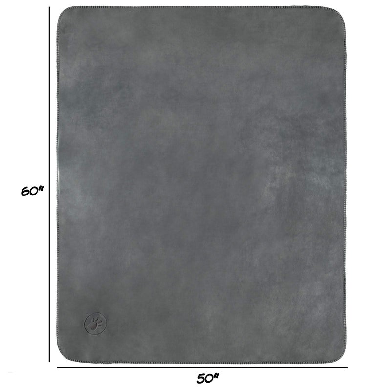 PETMAKER Waterproof Pet Blanket Collectionâ€“ Reversible Throw Protects Couch, Car, Bed from Spills, Stains, or Fur â€“ Dog and Cat Blankets by PETMAKER Dark Gray Large - Image 4