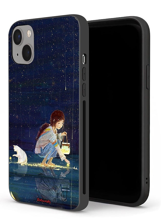 Tolwak Apple iPhone 13 Protective Case Collecting Stars Art - Image 1