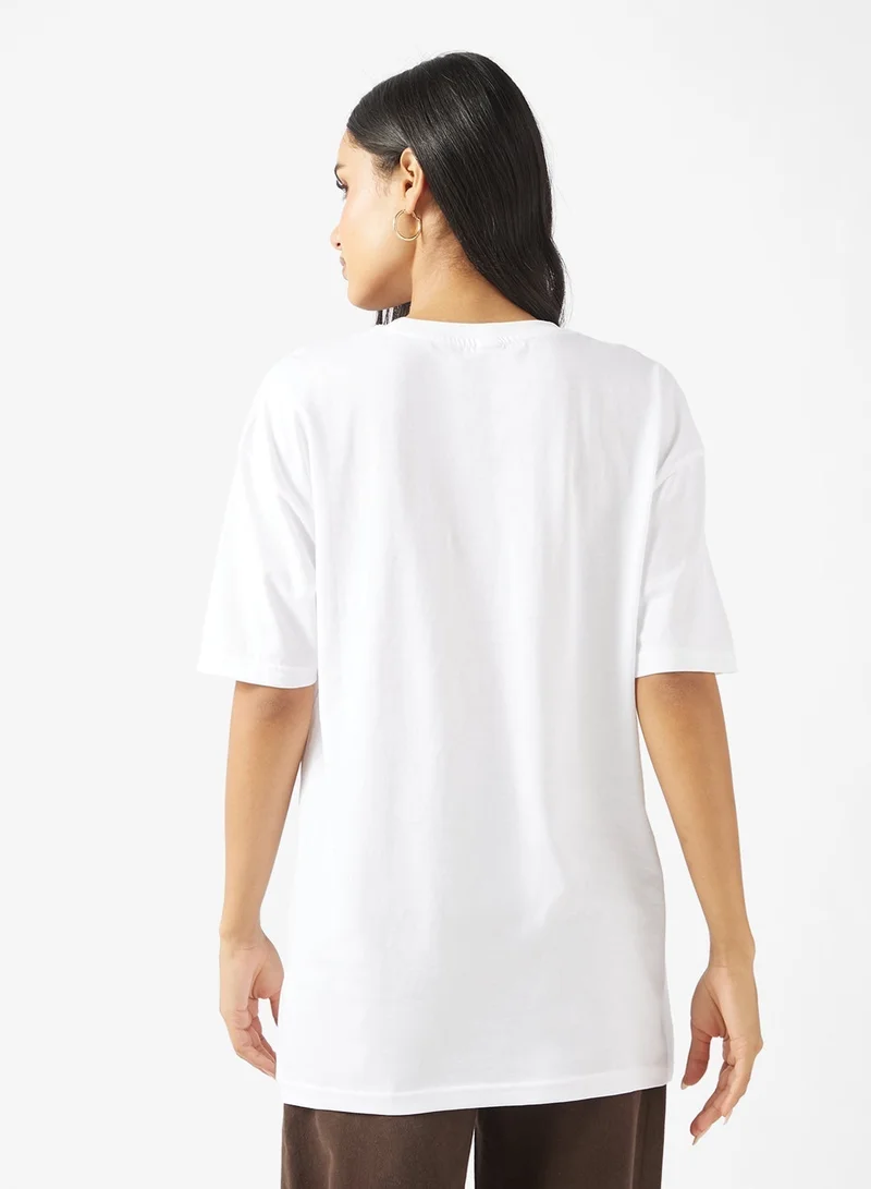 Ginger Cotton Oversize Travel Graphic T-shirt