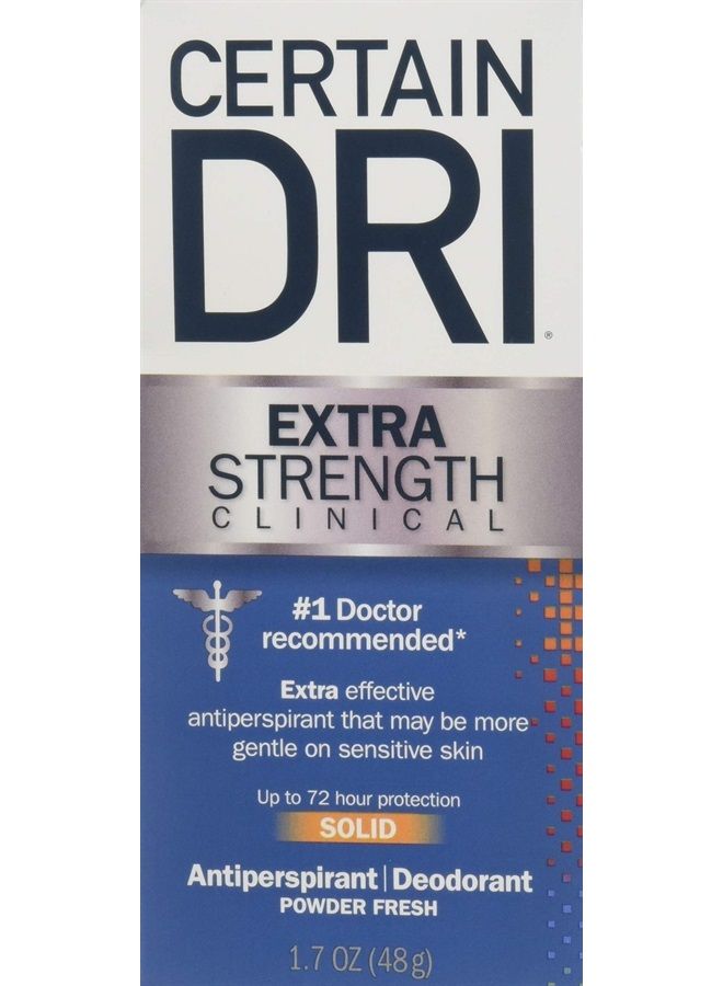 CERTAIN DRI Antiperspirant Solid for Excessive Perspiration-1.7 Ounce (Pack of 2)  - Image 1