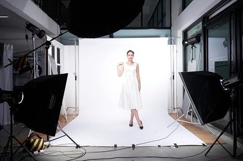 Yizhily Seamless Photo Background Paper for Photography, Paper Backdrop for Photoshoot, 107" x36' (Arctic White, 107" x36') - Image 3