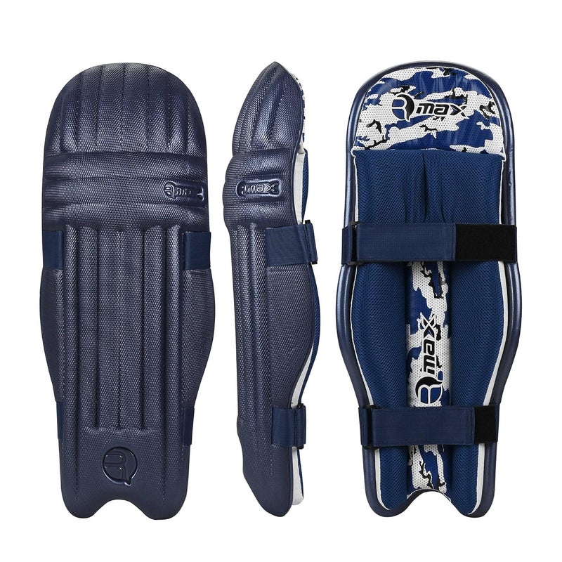 RMAX Cricket Batting Legguard Pad with Lightweight Ambidextrous Design, High-Density Foam Protection, Comfortable Inner Lining, Enhanced Knee and Shin Protection Full Size (Navy Blue) - Image 1