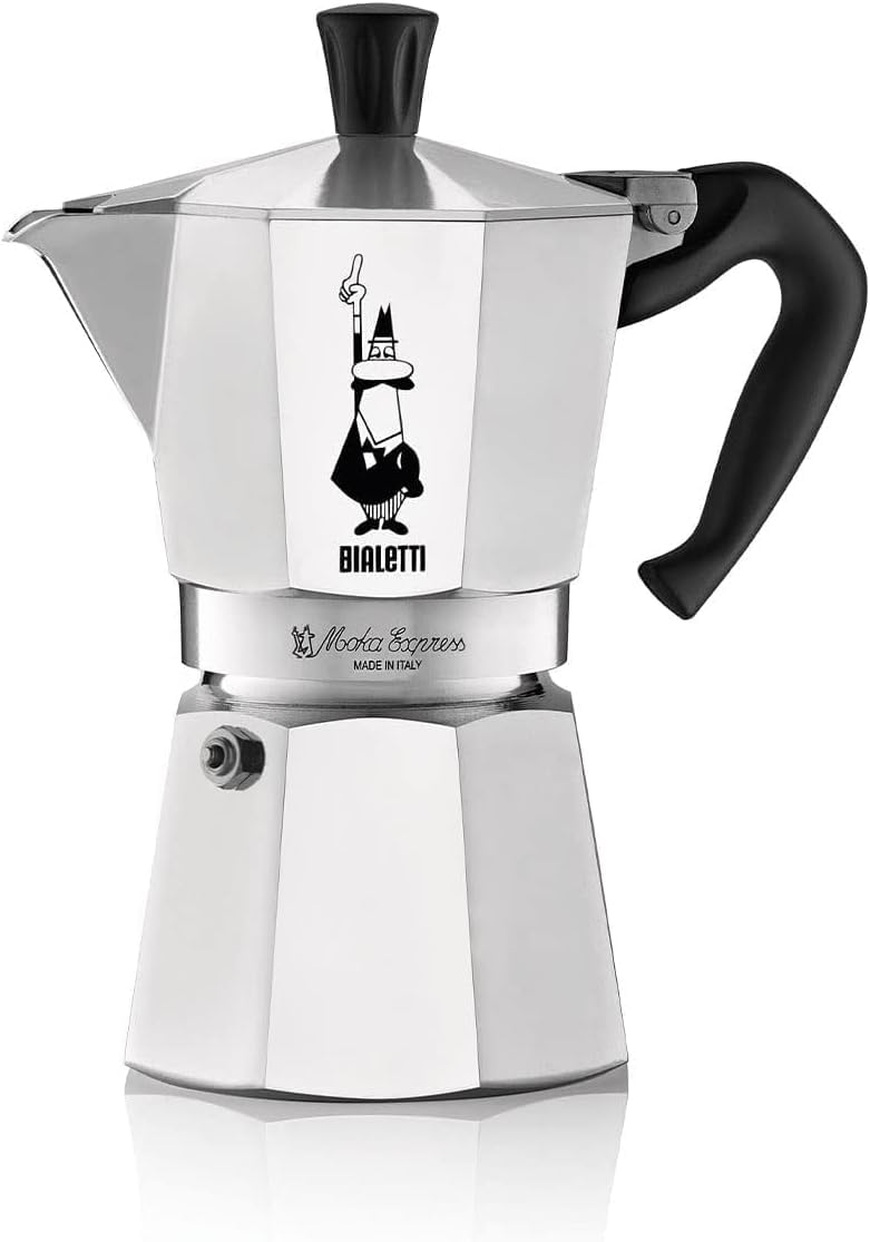 Bialetti - Moka Espress: Iconic Stovetop Espresso Maker, Makes Real Italian Coffee, Moka Pot 6 Cups (6 Oz), Aluminium, Silver - Image 4