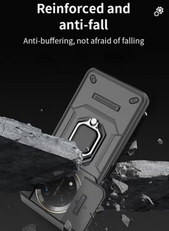 Honor X9c 5G Case Cover with Slide Camera Cover & Ring Holder,Kickstand Shell Back Cover Scratch-Resistant Shock-Absorbing Protector Accessories Kickstand Stand Magnetic Car Ring Holder Protection - Image 5