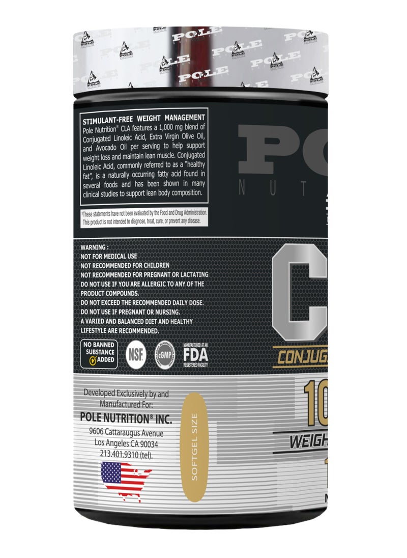 POLE NUTRITION - CLA 1000mg 120 Softgels - Lean Muscle & Fat Loss Support - Image 1