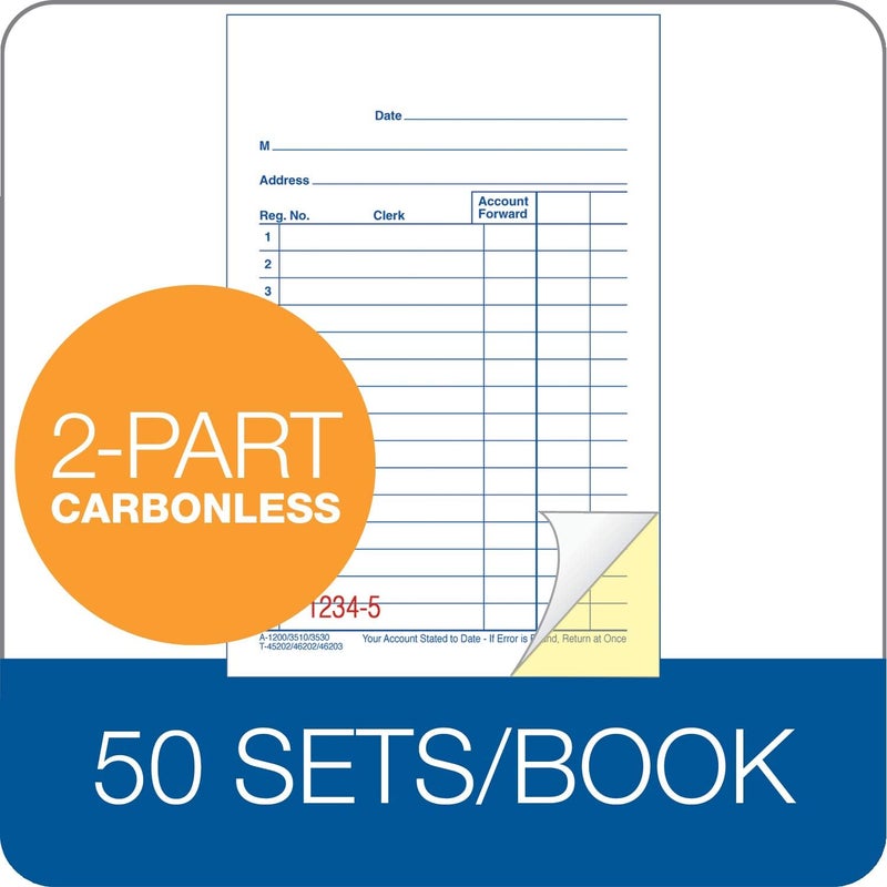 Adams General Purpose Sales Book - 3 Pack, 2-Part Carbonless, 50 Sets per Book, 3-11/32 x 5-5/8 Inches - Image 3