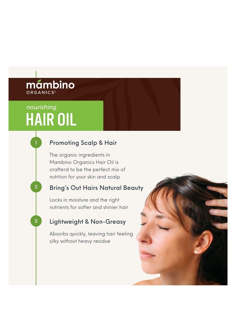 Mambino Organics Mambino Organics Elixir Hair Oil – Organic, Pure Blend of Moroccan Argan, Rosemary, Tea Tree & Castor – Hair Strengthening for Dry, Frizzy, Damaged Scalp – Cruelty-Free Hair Products, 2 fl oz  - Image 4