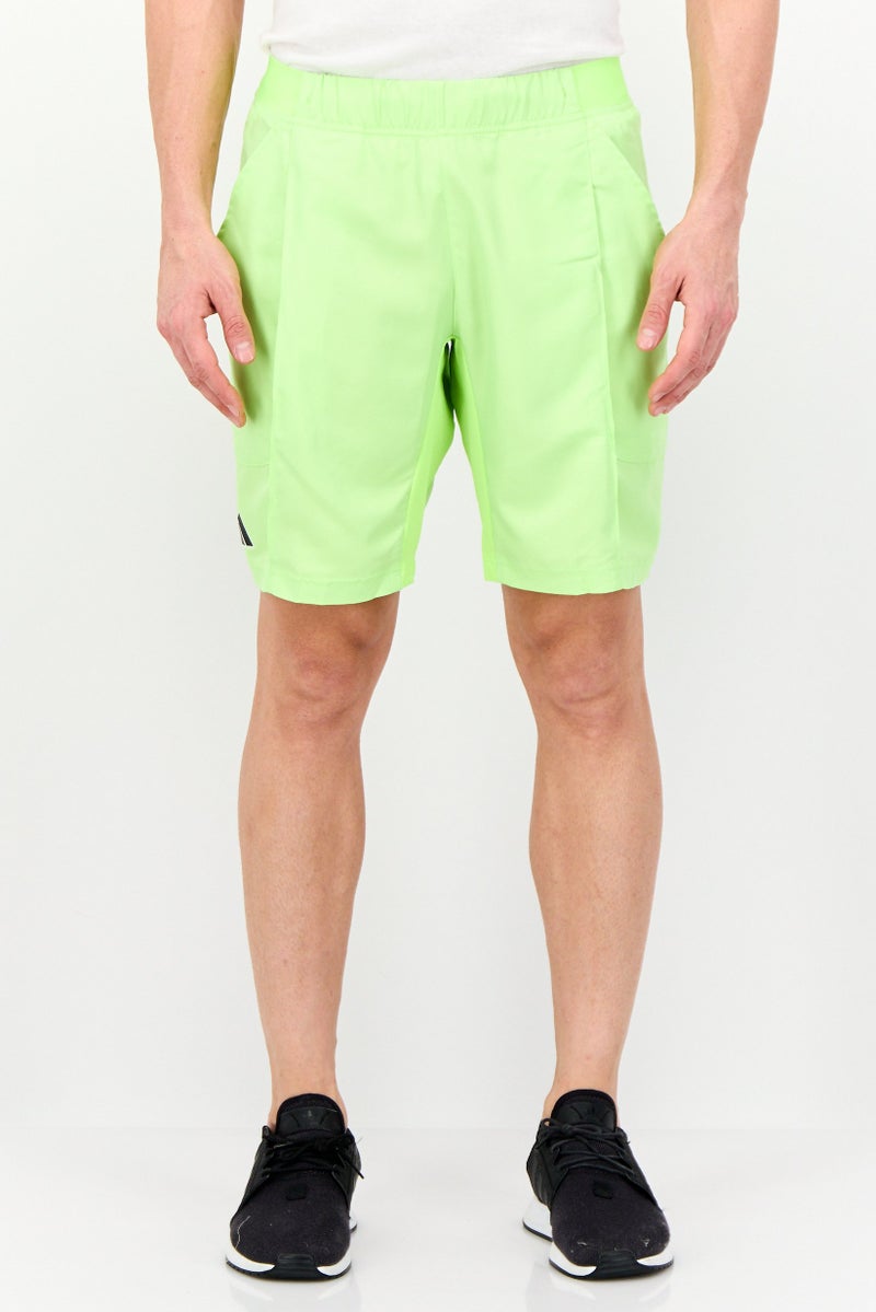 Adidas Men Sportswear Fit Tennis Shorts, Neon Green  - Image 1