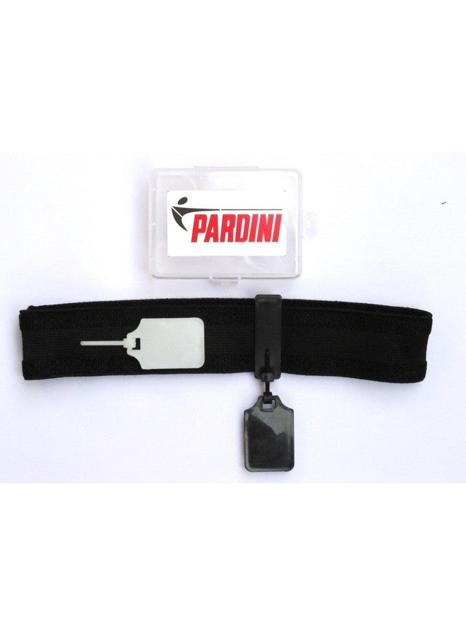 Pardini Sweat Absorbing Headband Eye Blinder with Flip-able Blinds (White & Black) - ISSF Standard, Non-Reflective Matte Finish, Clip-On Design, Plastic Case - Pack of 1 - Image 1