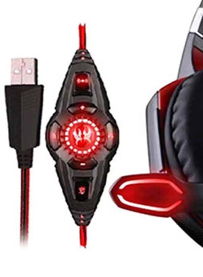 7.1 Surround USB Vibration Gaming Headset Headband Headphones With Mic  - Image 4