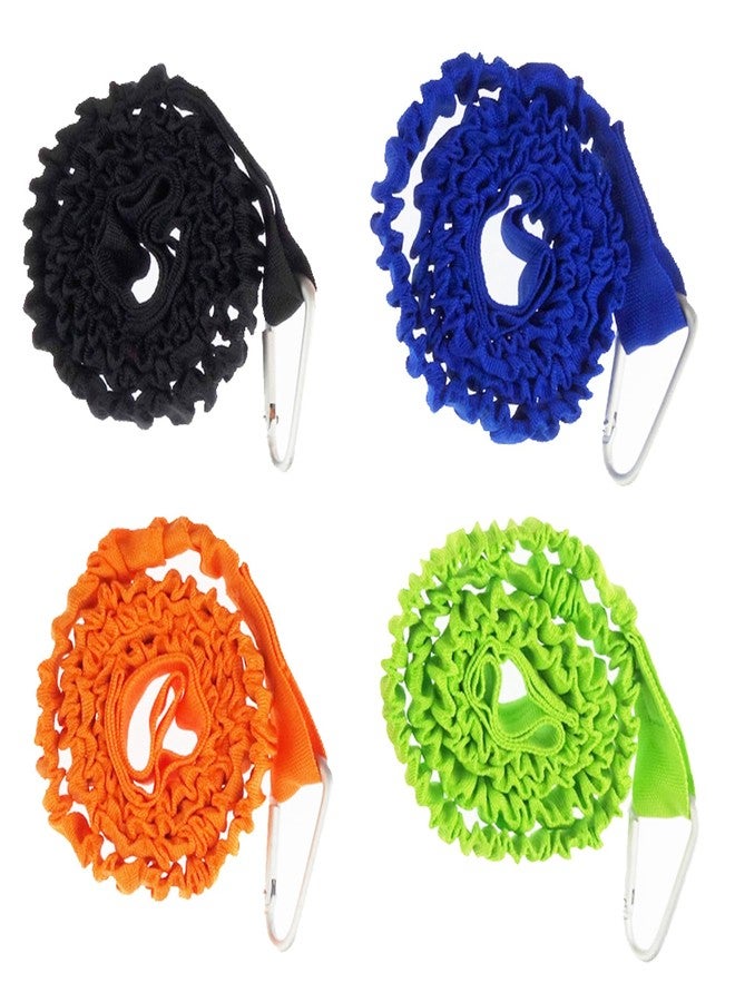 Kasteco 4 Pack Stretchable Paddle Leash Paddle Holder Tool Lanyard for Kayak and Paddles, Fishing Poles Rods (4) - Image 1