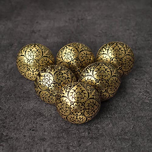 BROOK AND BIRCH Moroccan Brass Cabinet Drawer Knobs Round Vintage Brass Knobs for Dresser Door Cupboard Door Handle Pulls Set of 6 - Image 3