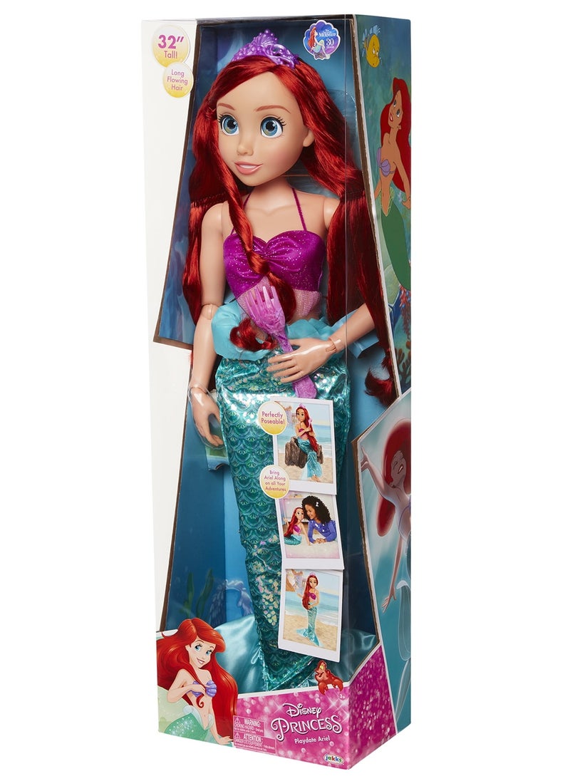 Disney Princess - The Little Mermaid 32 inch Playdate Ariel Doll - Image 1
