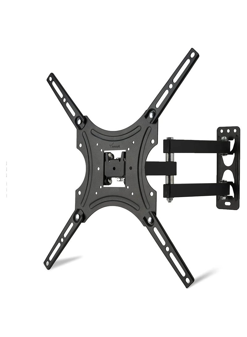 BEETEC Single Arm Swivel TV Wall Mount Bracket for 23"-55" LCD & LED TVs upto 35 kg/77 lbs and VESA upto 400x400, TV Wall Bracket with Articulating Arm for Full Motion Capability, Black | TF-X400 - Image 1