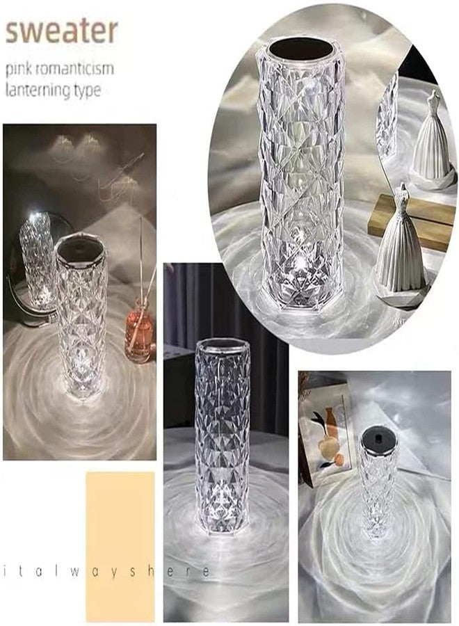 Desidiya® Crystal Lamp,16 Color Changing Rose Crystal Diamond Table Lamp,USB Rechargeable Touch Bedside Lamp Night Light with Remote Control, for Bedroom Living Room Party Dinner Decor New - Image 5