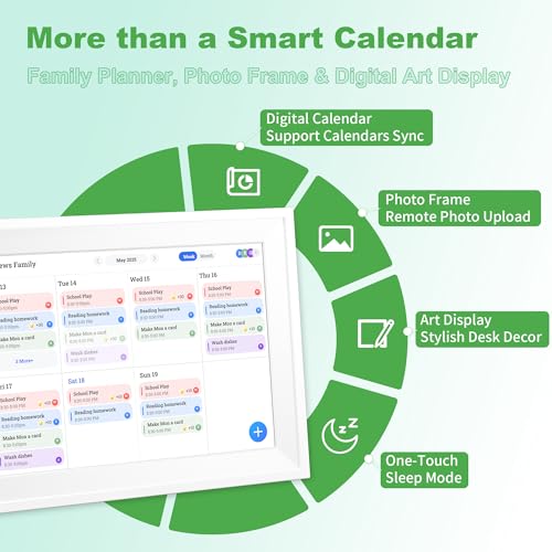 Telonixium 10.1’’ Smart Digital Calendar - Interactive Touch Screen, HD Display, Wall Mountable Family Organizer with Chore Chart, To-Do Lists & App Sync for Home & Office, Warm Mothers’s Day Gift, Gift for Her - Image 2