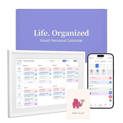 Telonixium 10.1’’ Smart Digital Calendar - Interactive Touch Screen, HD Display, Wall Mountable Family Organizer with Chore Chart, To-Do Lists & App Sync for Home & Office, Warm Mothers’s Day Gift, Gift for Her - Image 1