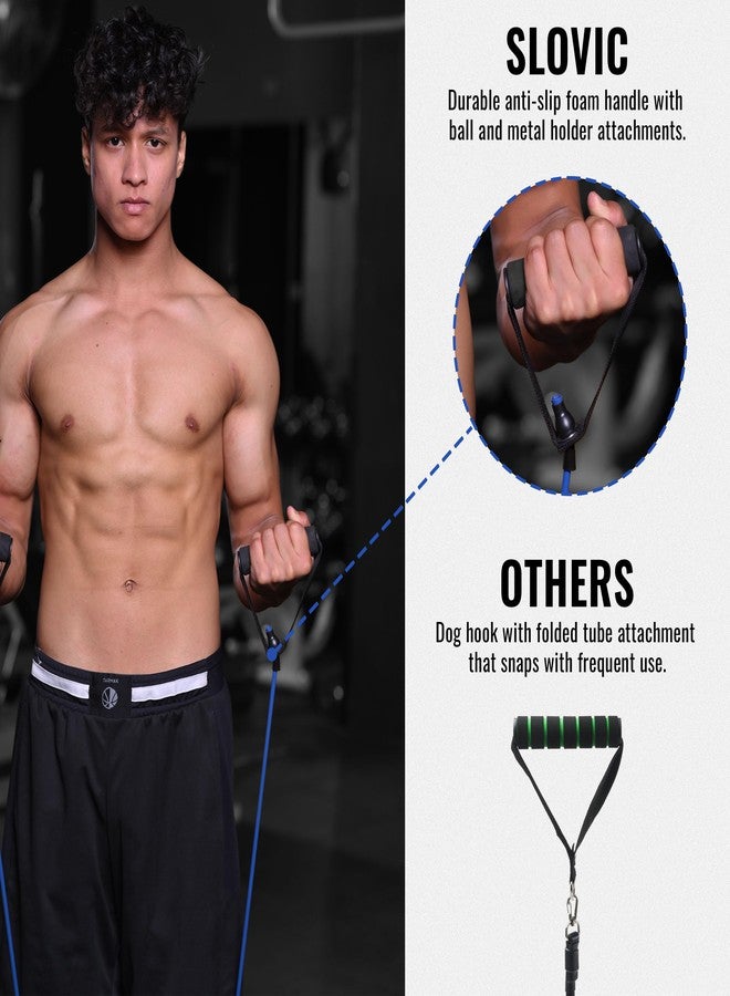 Slovic Resistance Tube [Upto 10 KG] | Resistance Band for Workout | Stretching Band for Exercise Band | Resistance Bands Set | Gym Equipment for Home Workout | Ideal for Men & Women - Image 5