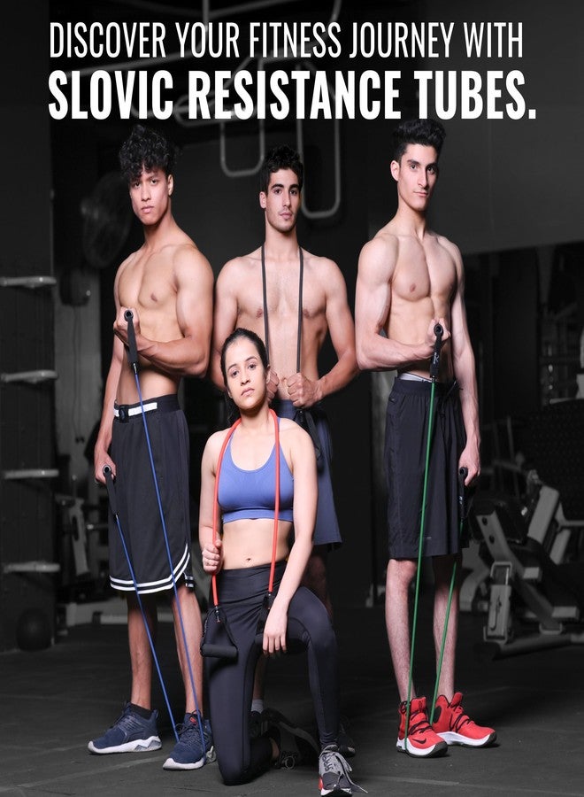 Slovic Resistance Tube [Upto 10 KG] | Resistance Band for Workout | Stretching Band for Exercise Band | Resistance Bands Set | Gym Equipment for Home Workout | Ideal for Men & Women - Image 4