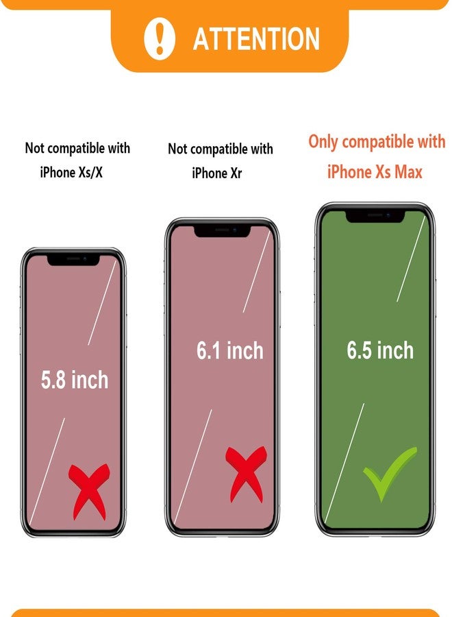 Bocasal Crossbody Wallet Case for iPhone Xs Max, RFID Blocking PU Leather Zipper Handbag Purse Flip Cover, Kickstand Folio Case with Card Slots Holder Wrist Strap Lanyard 6.5 Inch (Black) - Image 2