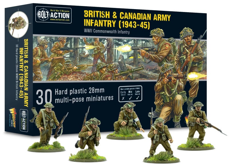 Warlord Games British Canadian Army Infantry 194345 28mm Scale Plastic Miniatures for Bolt Action Highly Detailed World War 2 Miniatures for Tabletop Wargaming - Image 3