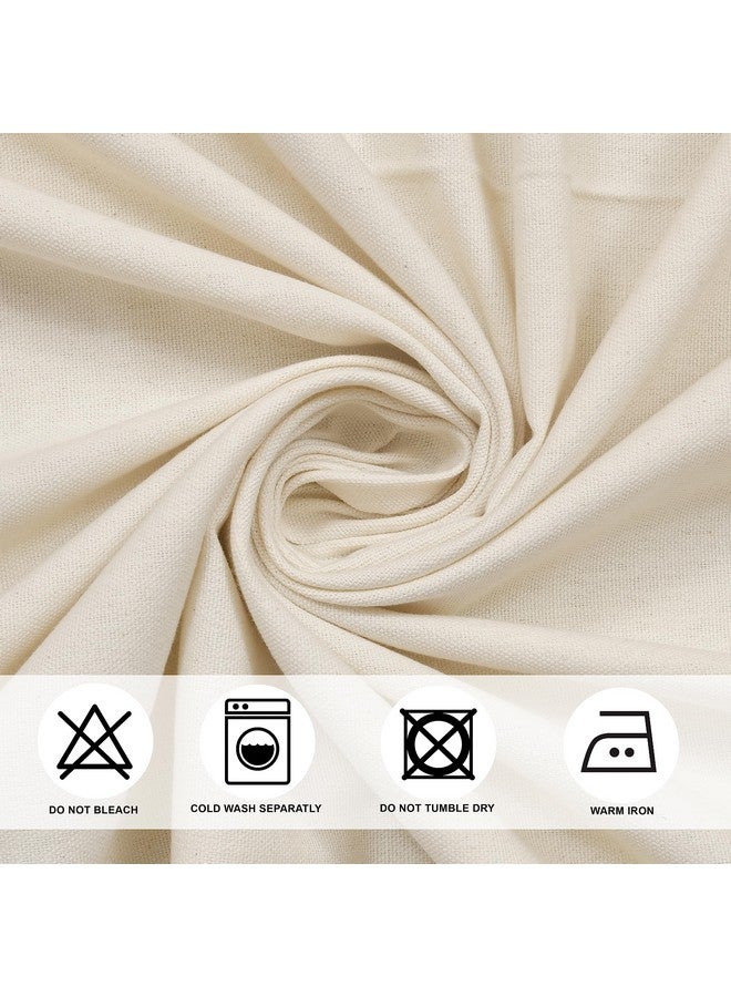 THE LINEN COMPANY Cotton Room Darkening, Light Blocking Curtain 8 feet with Eyelet Rings 2 Pcs Set for Living Room, Dining Hall, Hotel, Farm House (54 in X 96 in, Natural) - Image 4