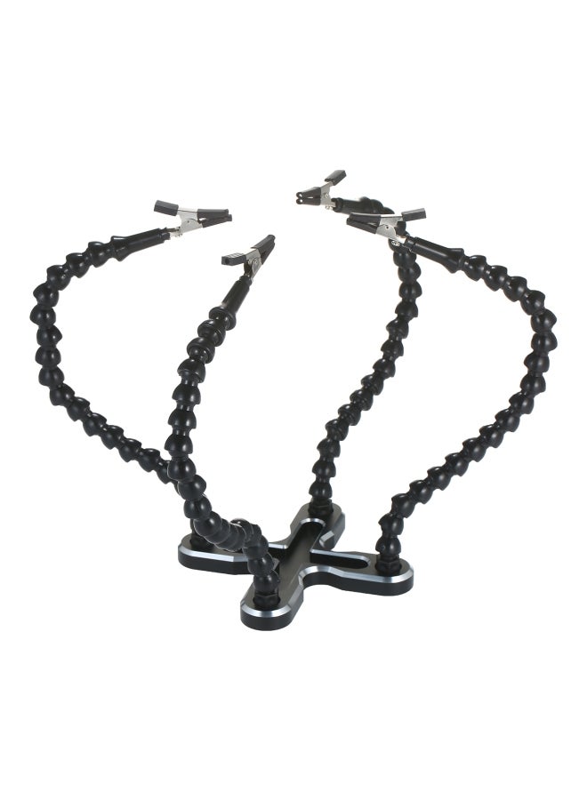 NIBEMINENT Multifunctional 4-Arm Soldering Station Black/Silver 30x11.7centimeter - Image 1