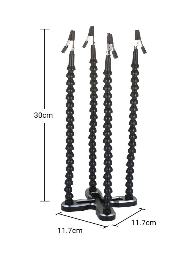 NIBEMINENT Multifunctional 4-Arm Soldering Station Black/Silver 30x11.7centimeter - Image 3