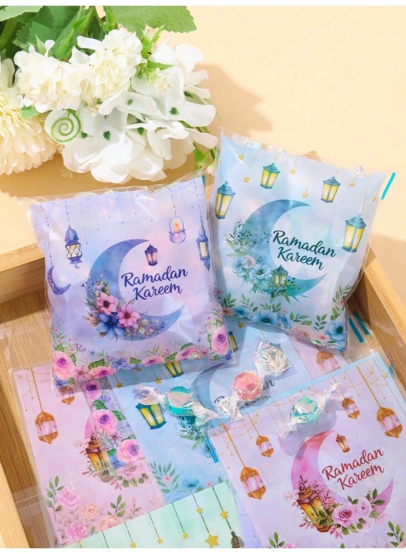Ramadan giveaways: 50 colorful bags with a beautiful Ramadan design, perfect for presenting sweets and Ramadan gifts. - Image 1