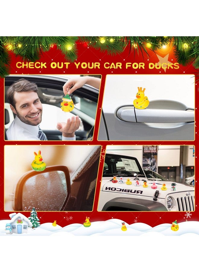 Hanaive 50 Pcs Assorted Christmas Rubber Ducks Bulk with Different Designs Mini Rubber Ducks Bath Toys Xmas Themed Novelty Duck for Party Supplies Gifts Birthday Baby Shower Pool Party (Retro) - Image 3
