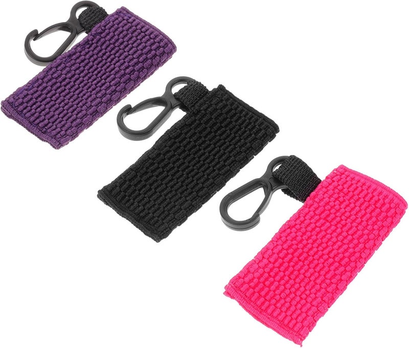 3pcs Lipstick Sleeve Bag Keychain Holders Knitted Polyester Protective Lip Balm Cover for Women Travel Accessory Random Color - Image 1