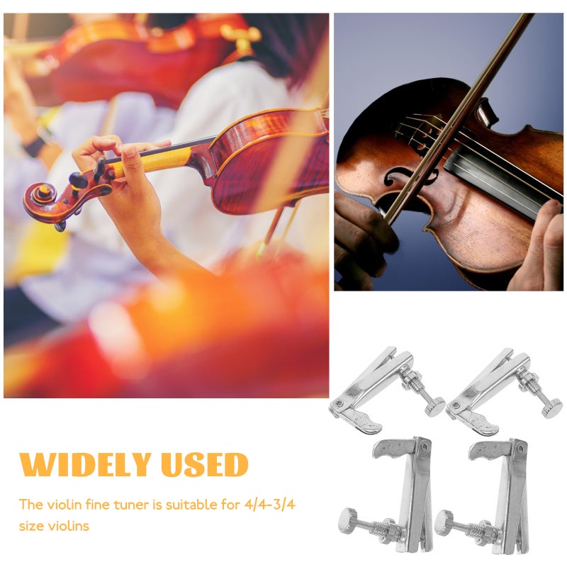 4pcs Violin String Instrument Adjuster Violin Parts for 3/4-4/4 Violin - Image 2