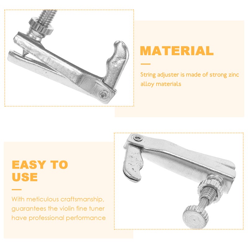 4pcs Violin String Instrument Adjuster Violin Parts for 3/4-4/4 Violin - Image 4