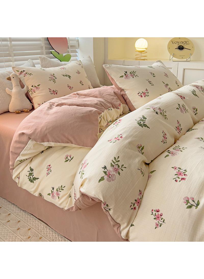 Bluejw Pure Cotton Washable Bed Sheet And Duvet Cover Bed Linen Set  - Image 1