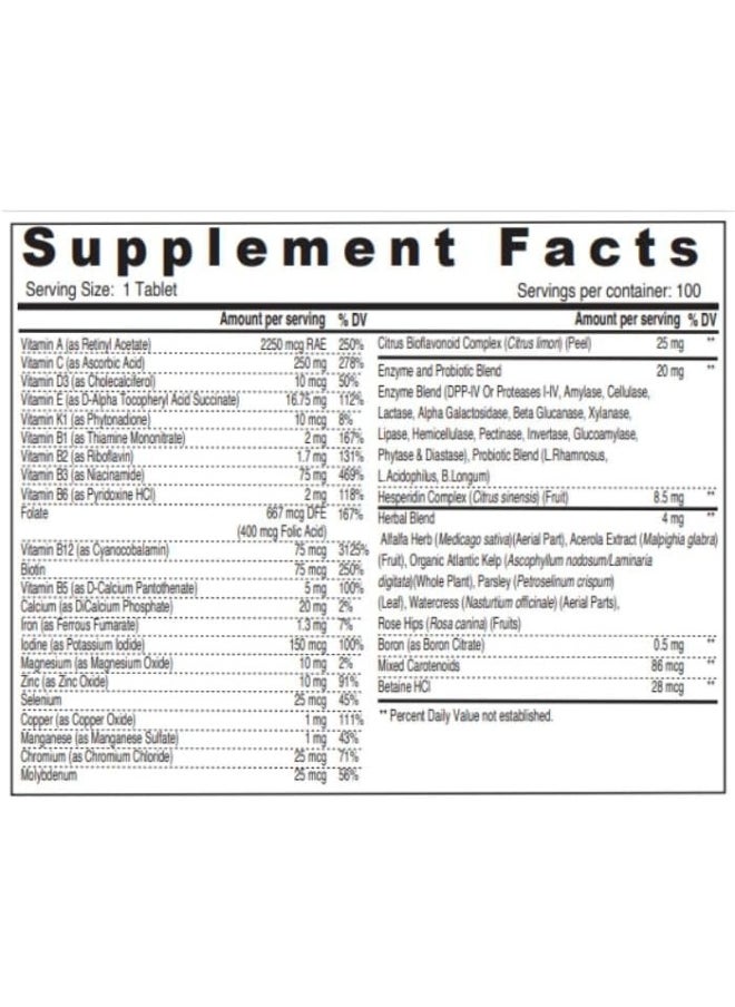 SUNSHINE NUTRITION مرة واحدة يوميًا، فيتامينات متعددة للرجال والنساء  - Image 2