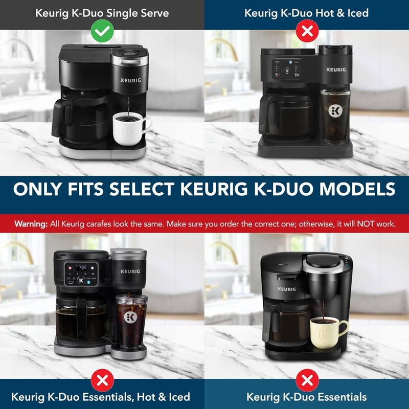 COSPARX 12-Cup Carafe Replacement Only Compatible with keurig-K Duo Single Serve 5100 Model Will Not Fit keurig-K Duo Essentials Single Serve Coffee Maker and K-Duo Hot & Ice - Image 3
