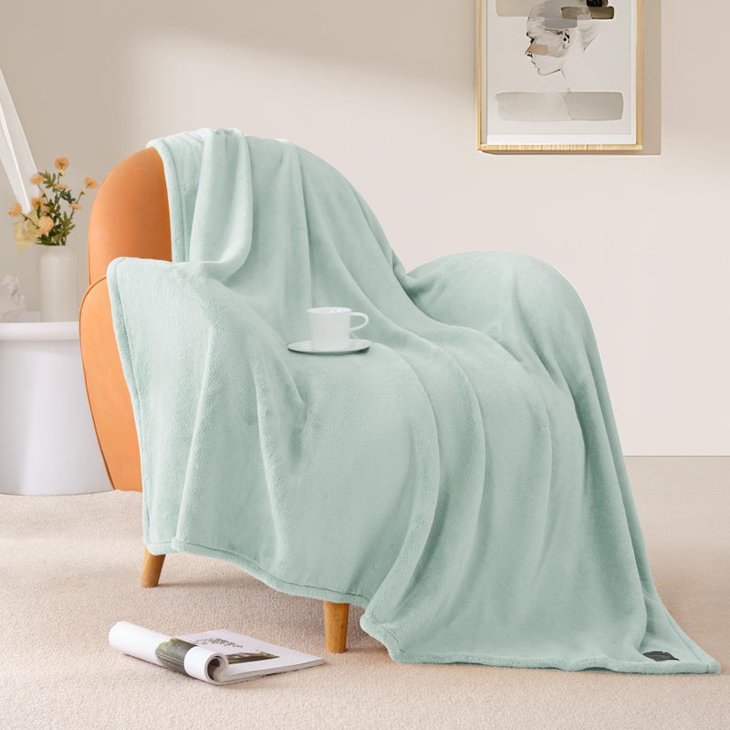 BEAUTEX Fleece Blanket King Size Super Soft Flannel Throw Blanket Lightweight Fuzzy Plush Blanket for Couch Sofa or Bed All Seasons (Mint  108"" x 90"") - Image 4