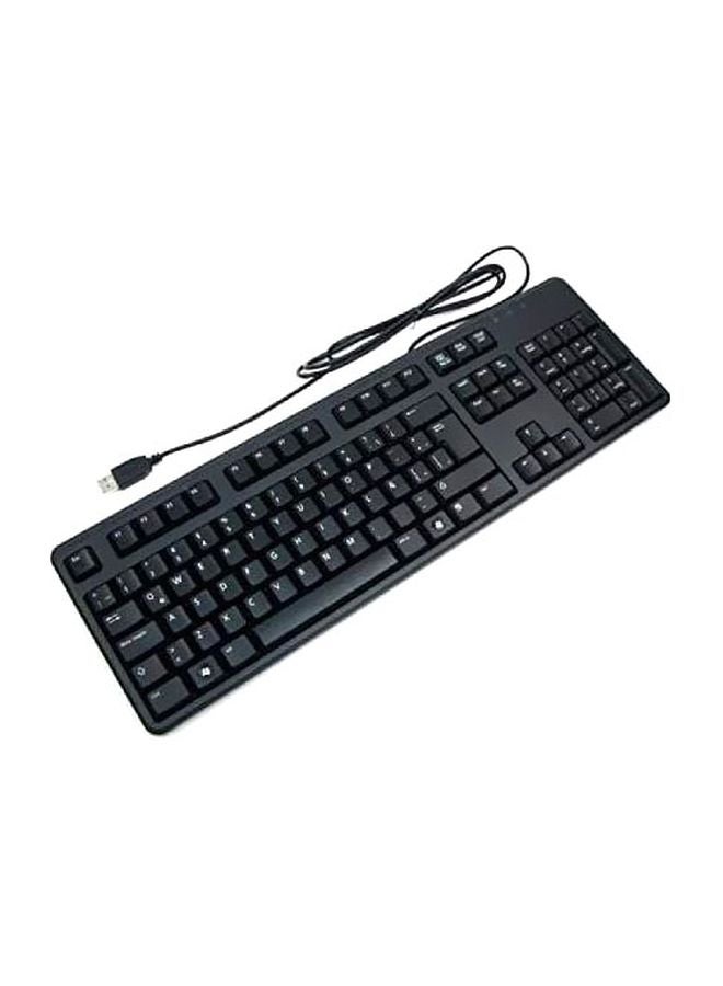 ديل لوحة مفاتيح Qwerty صامتة بمنفذ USB طراز Kb212 أسود - Image 1