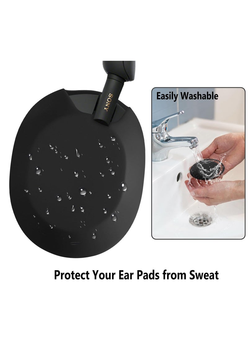 Silicone Earpads For Sony WH-1000XM5 Headphones Replacement Ear Cushions Cover (Black) - Image 4