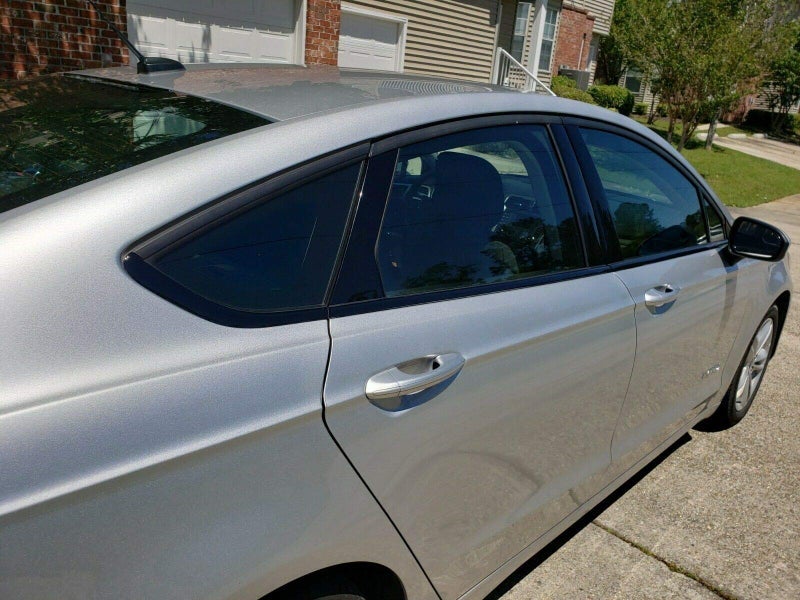 SlickMod Chrome Delete Blackout Vinyl Overlay for 2013-2020 Ford Fusion Hybrid S SE Window Trim (Gloss Black) - Image 2