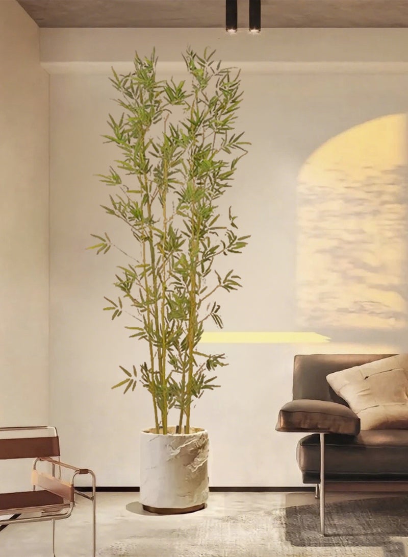 ويمارت شجرة الخيزران الاصطناعية، نبات الخيزران الاصطناعي 120 سم، تقنية اللمس الحقيقي، شجرة اصطناعية مثالية تشبه الحياة مع 5 جذوع، مناسبة للديكور الداخلي للمنزل، أسطح مطبخ المكتب، الديكور الداخلي، حديقة العشب - Image 4