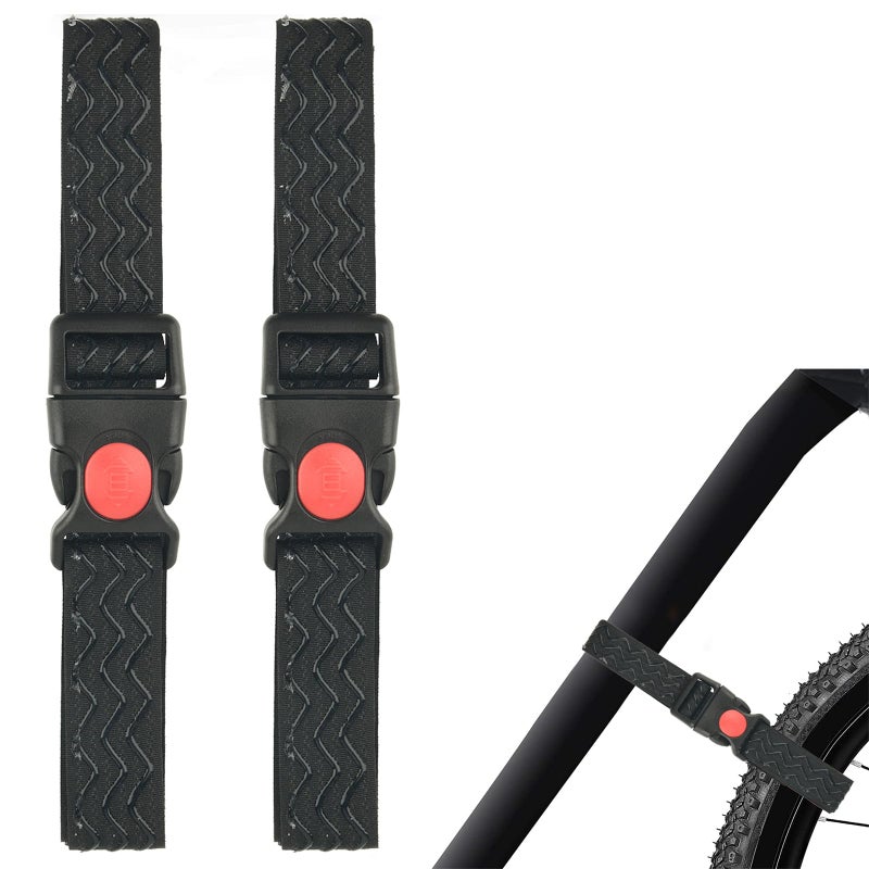 Cosmos 2 Pcs Bike Wheel Stabilizer Straps AntiSlip Adjustable Fastening Tie Down Straps Reusable Versatile Hook  Loop Securing Straps